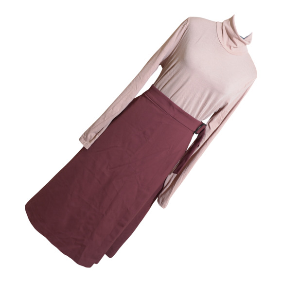 Ann Taylor A-Line Wrap Skirt w/ Tie Belt Midi Size 12 Rust Brown Rayon Blend EUC - Picture 8 of 15